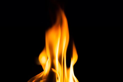 Captivating Fire Flame Against Dark Background photo