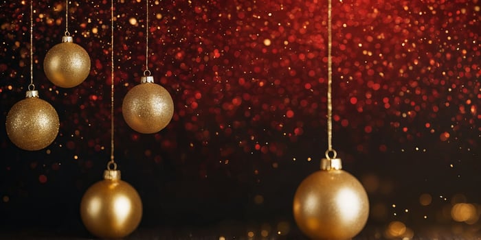 A christmas background made of red and gold with black as the primary color. photo