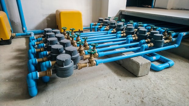 Water meters nicely arranged photo