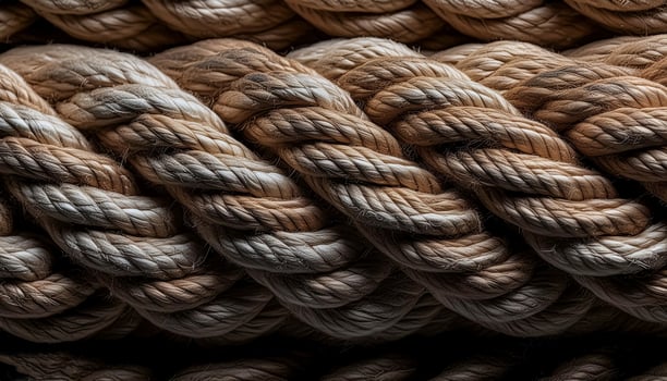 Texture of Jute. Twisted linen rope. as background. top view. pattern texture background photo