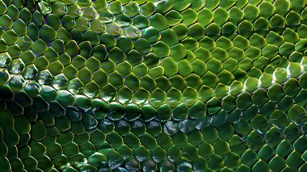 3D snake skin texture. 3d render of green snake skin photo