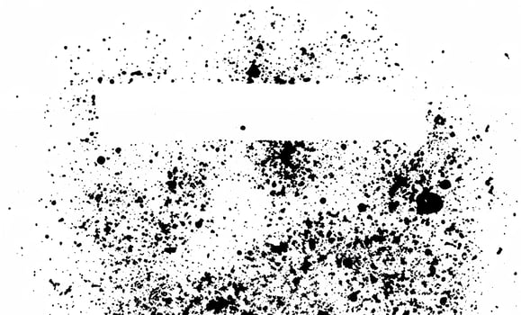 Ink Splatter on White Background, Square Design Elements for Copy Space Frame photo