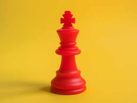 Chess pieces on a playing board as a concept for a strategic solution to a problem photo