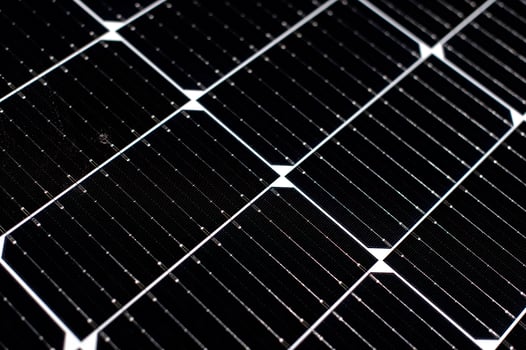 Closeup of black solar panel texture photo