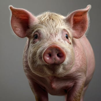 pig with white background photo