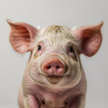 pig with white background photo