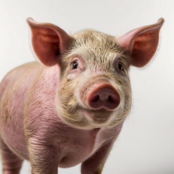 pig with white background photo