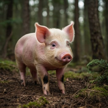 forest baby pig photo