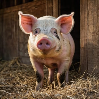 wild farm pig photo