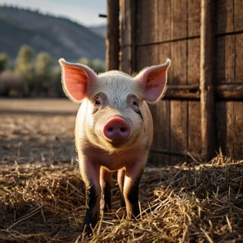 wild farm pig photo