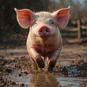pig in the mud photo