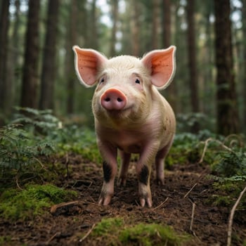 wild forest pig photo