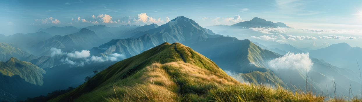 Mountain Peak Sunrise Over Sea Of Clouds photo