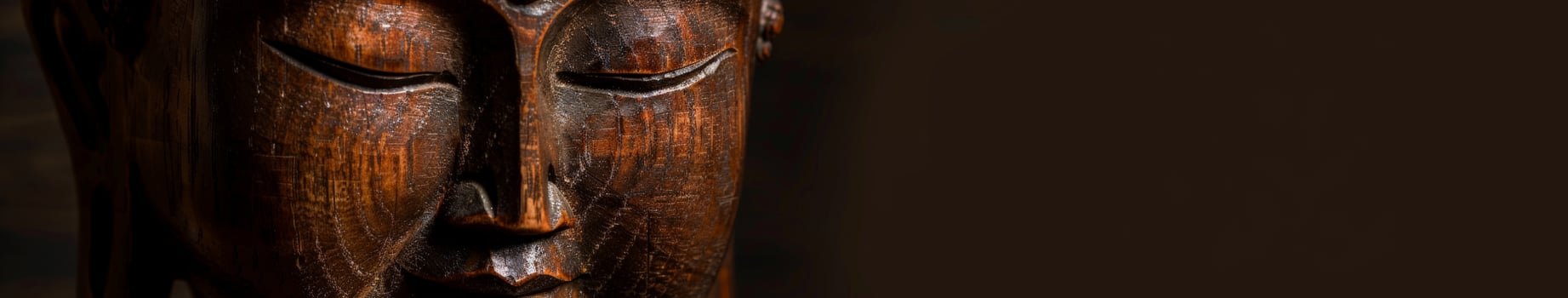 Wooden Statue of a Person With Eyes Closed photo