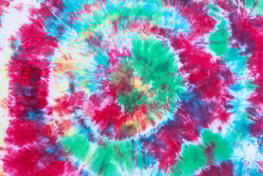 Hand-Dyed Tie Dye Pattern on Cotton Fabric photo