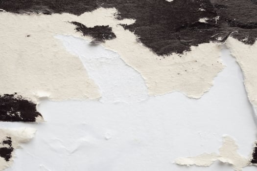 Old grunge ripped torn black paper poster surface texture background photo