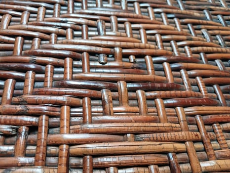 Traditional rattan wood woven texture background. photo