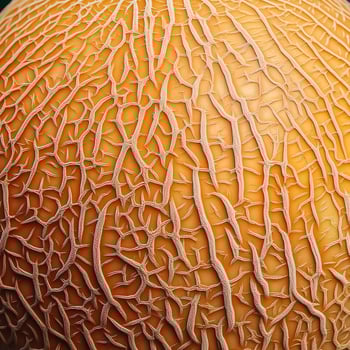 A close-up photo of a ripe melon. Pattern texture background