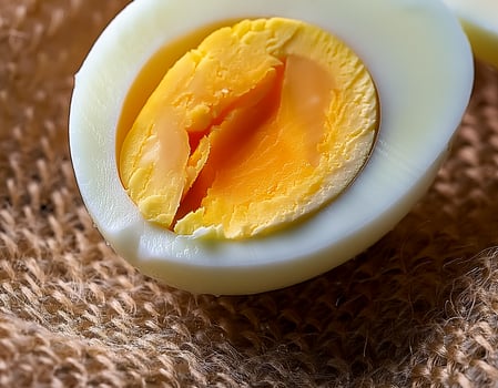 Photo a boiled egg. Pattern texture background.