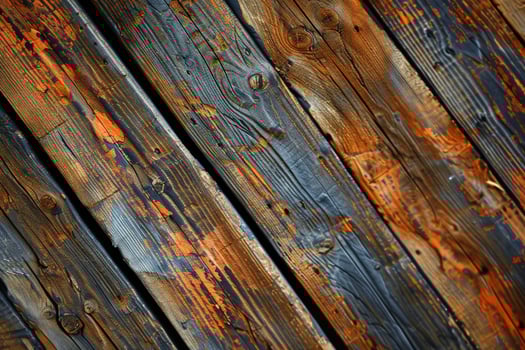 Weathered Wooden Fence With Rust photo
