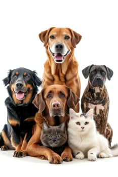 Dogs and Cats Snuggling photo