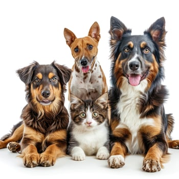 Dogs and Cats Embracing photo