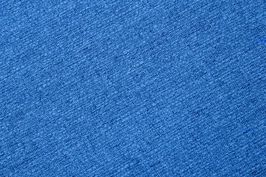 blue background fabric texture macro photo