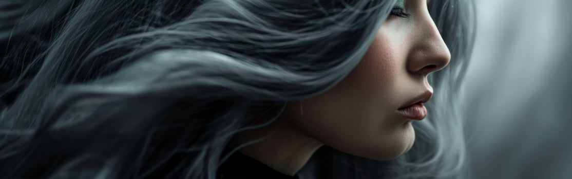 Digital Painting of Woman With Long Hair photo