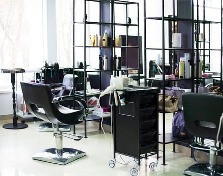 Brand new interior of european beauty salon photo