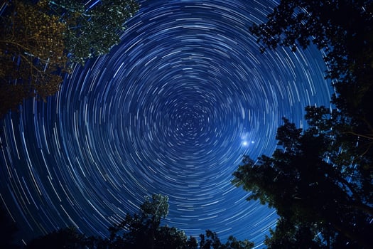 Star Trails in the Night Sky Background photo