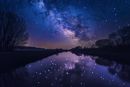 Milky Way Over the River, Background photo