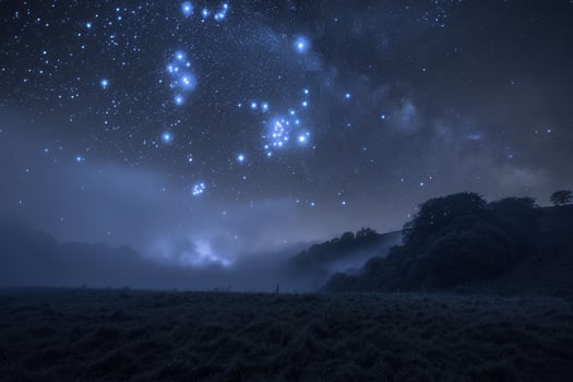 Night Sky Filled with Stars and Milky Way Background photo