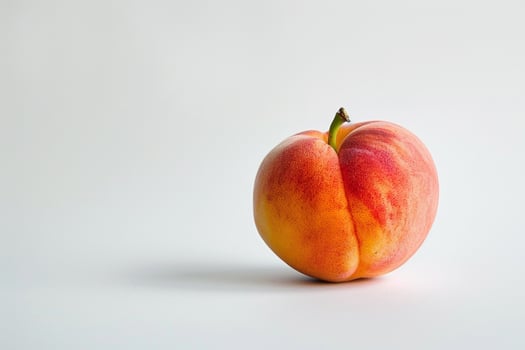 Single Peach on White Background photo