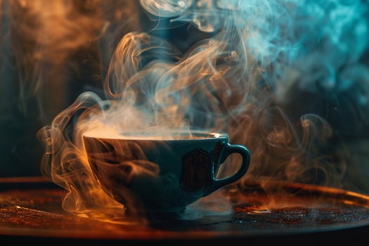 Cup of Coffee Being Steamed Background photo