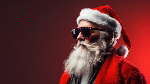 Santa Suit Man With Sunglasses photo