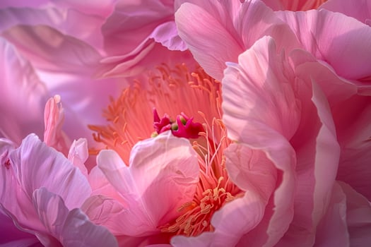 a  of a pink peony flower photo