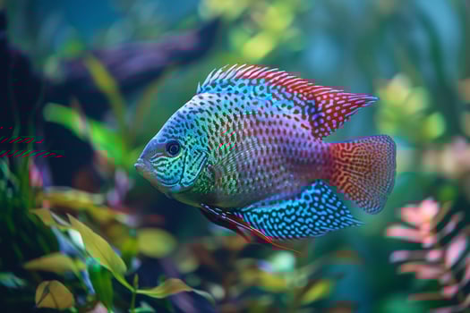 Colorful Fish Swimming in Aquarium Background photo