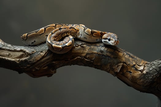 Snake Sitting on a Branch Background photo