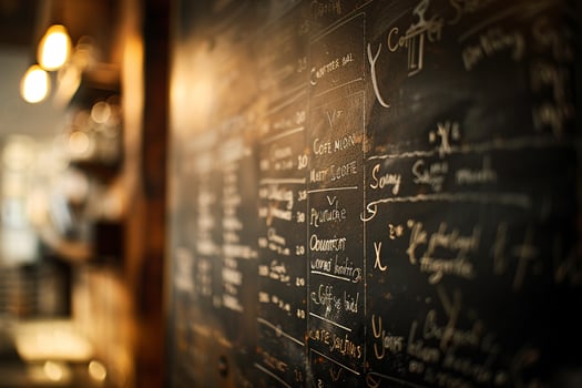 Blackboard with Writing on It photo