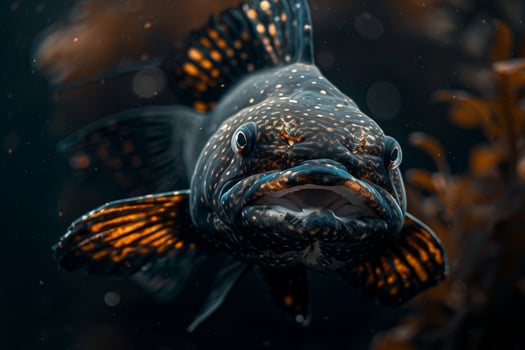A Large Fish with Black Spots on Its Body, Nature Background photo