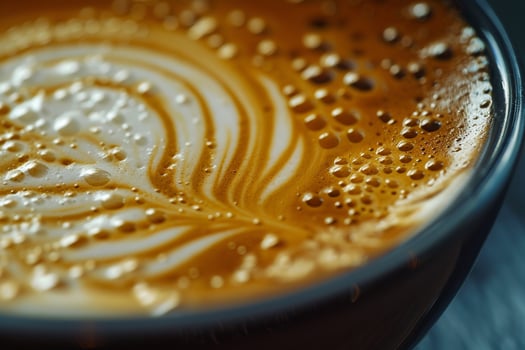 of a latte with a swirl of foam background photo