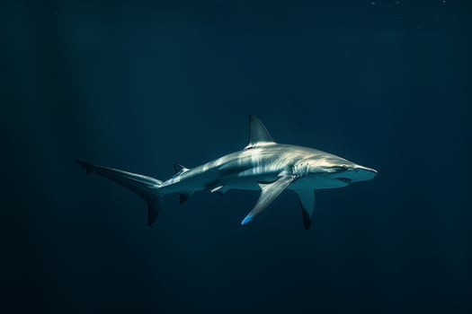 Shark Swimming in the Ocean Background photo