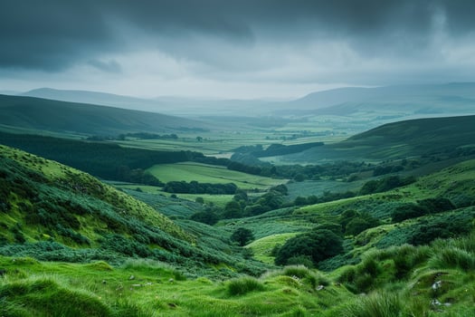 a view of the hills and valleys of the Yorkshire Dales background photo
