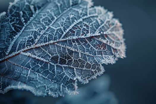 Frosty Leaf Background photo