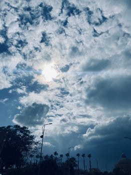 Clouds and trees photo