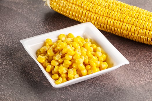 Marinated corn in the bowl photo