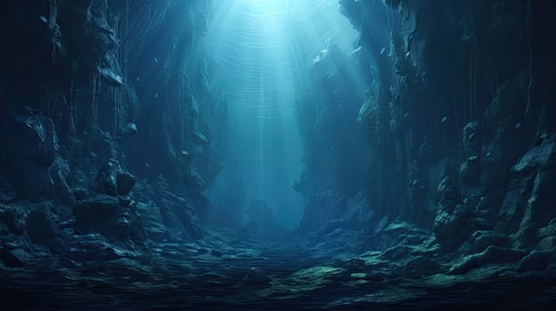 Submerged Cave Illuminated photo