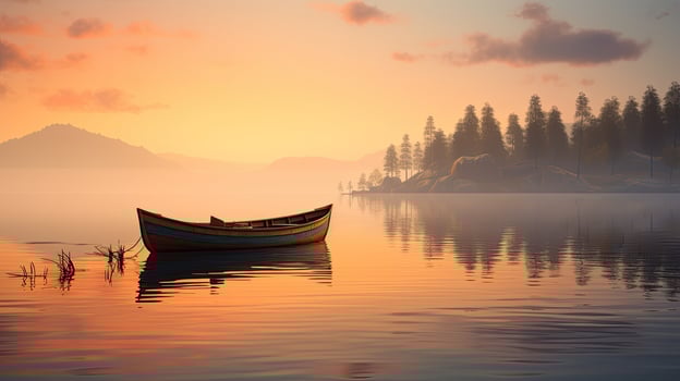 Boat Floating on Water photo