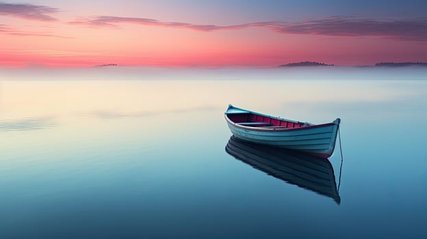 Small Boat Floating on Water photo