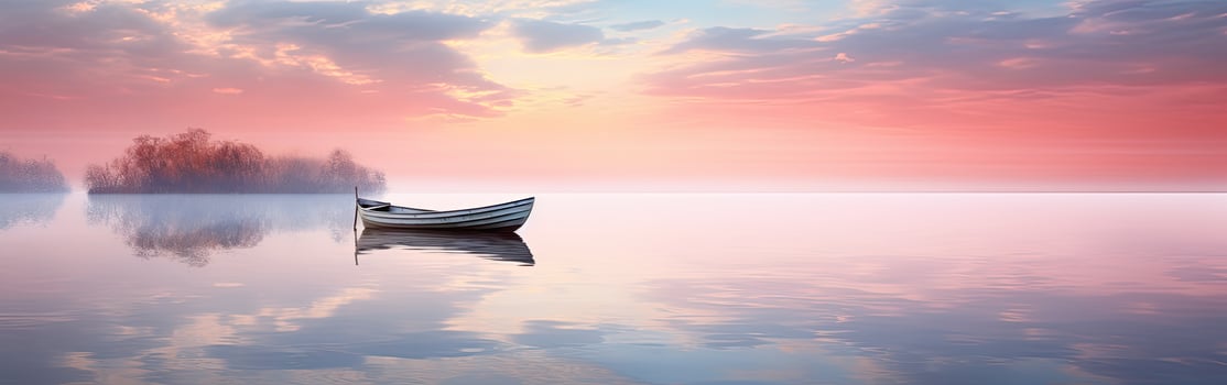 Boat Floating on Lake Under Cloudy Sky photo
